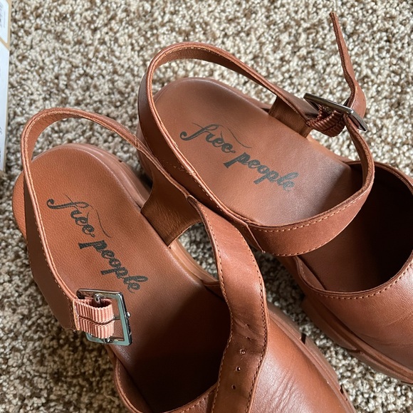 Brown Chunky Sandals - Picture 2 of 4